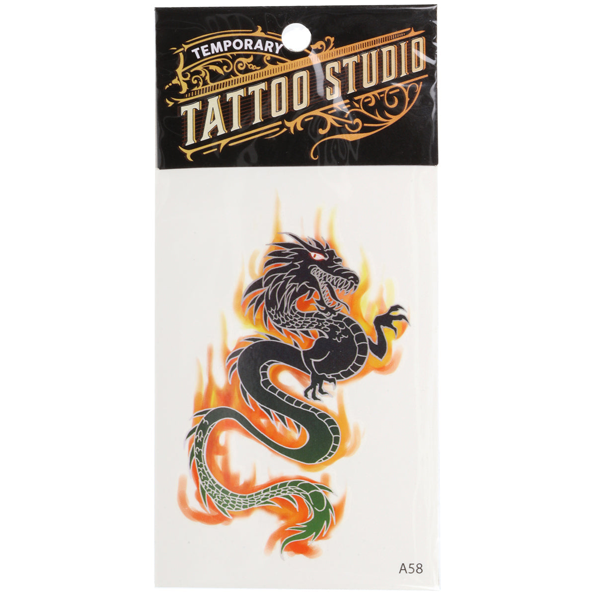 Temporary Tattoos-Black Dragon