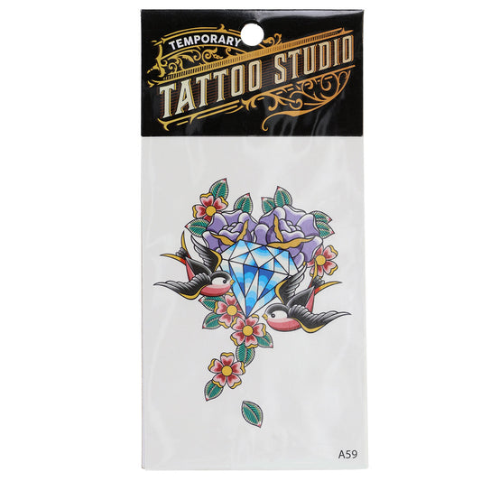 Temporary Tattoos-Swallows-And Diamonds
