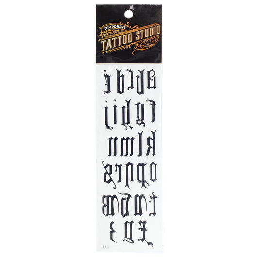 TATB1 - Temporary Tattoos-Alphabet