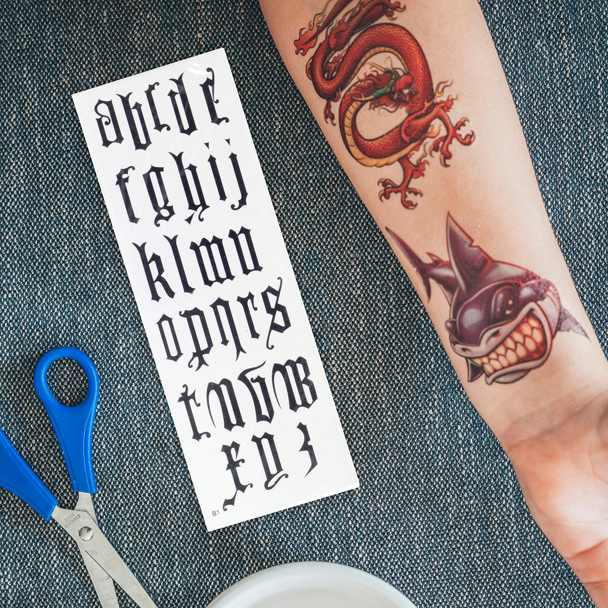 Temporary Tattoos-Alphabet