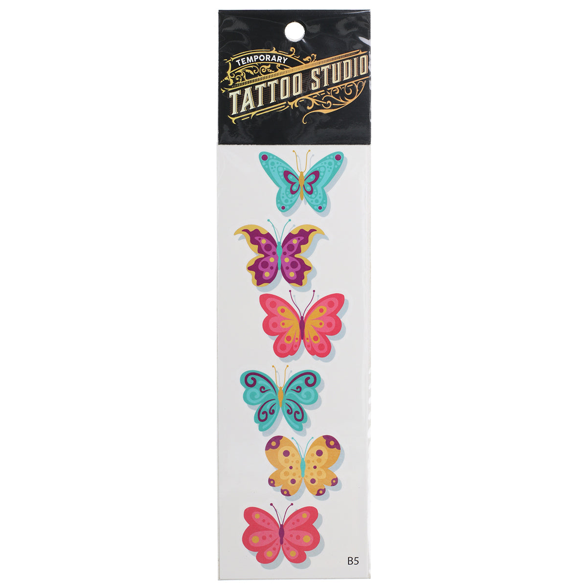 TATB5 - Temporary Tattoos-Colourful Butterflies