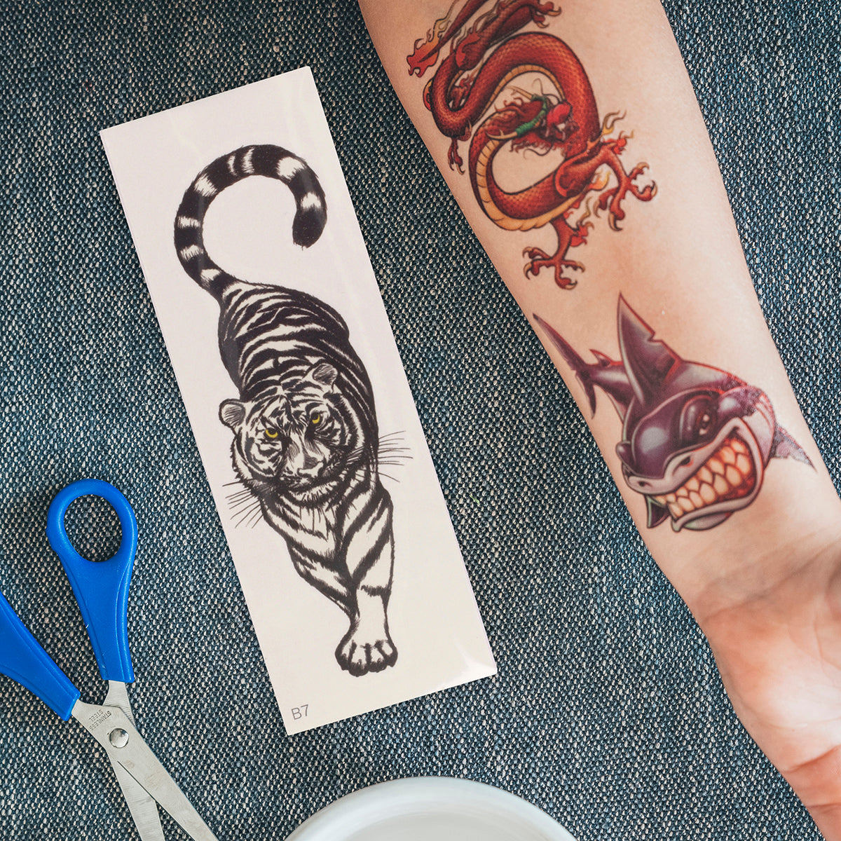 Temporary Tattoos-White Tiger 2