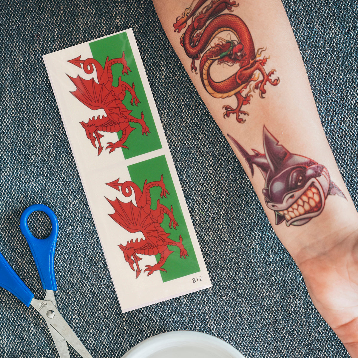 TATB12 - Temporary Tattoos-Wales