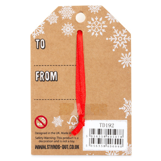 Personalised Wooden Tree Decoration-T