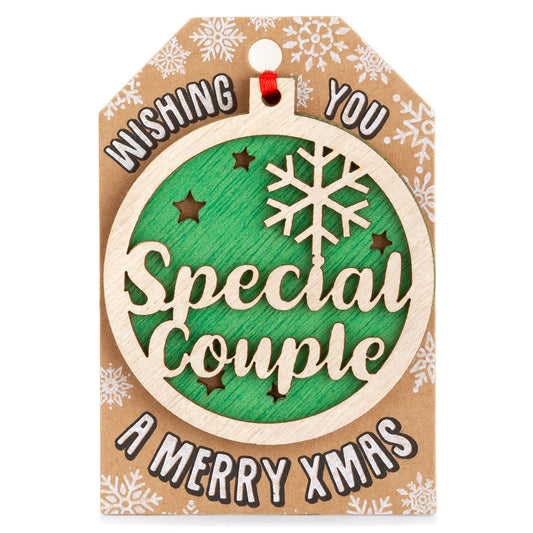 TD021 - Personalised Wooden Tree Decoration-Special Couple
