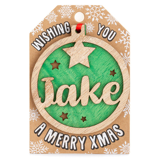 TD109 - Personalised Wooden Tree Decoration-Jake