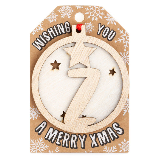 Personalised Wooden Tree Decoration-Z