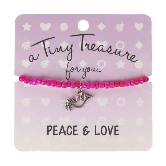 TT086 - Tiny Treasures Bracelet - Peace and Love