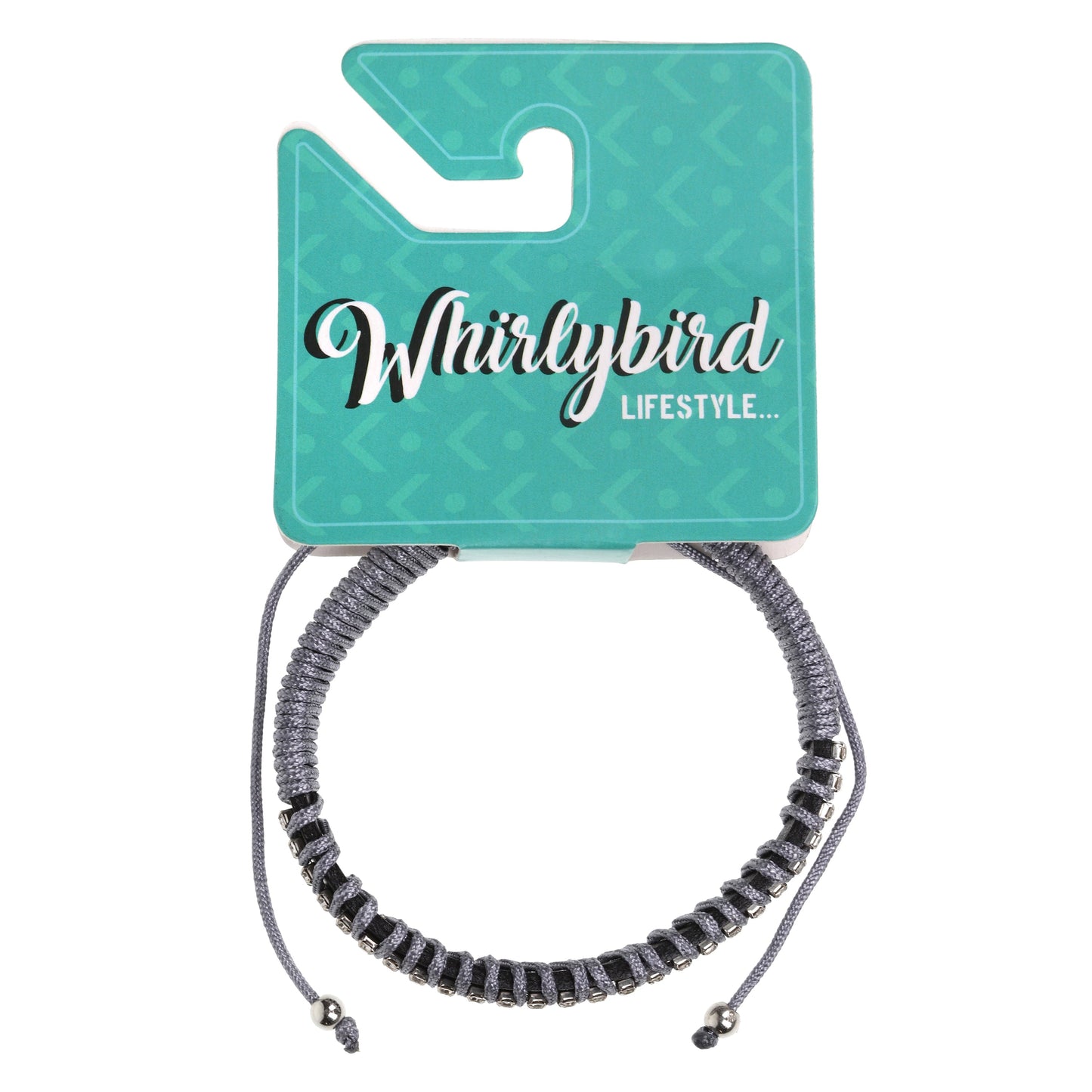 WBL6 - Whirlybird Grey Diamante Lifestyle Bracelet