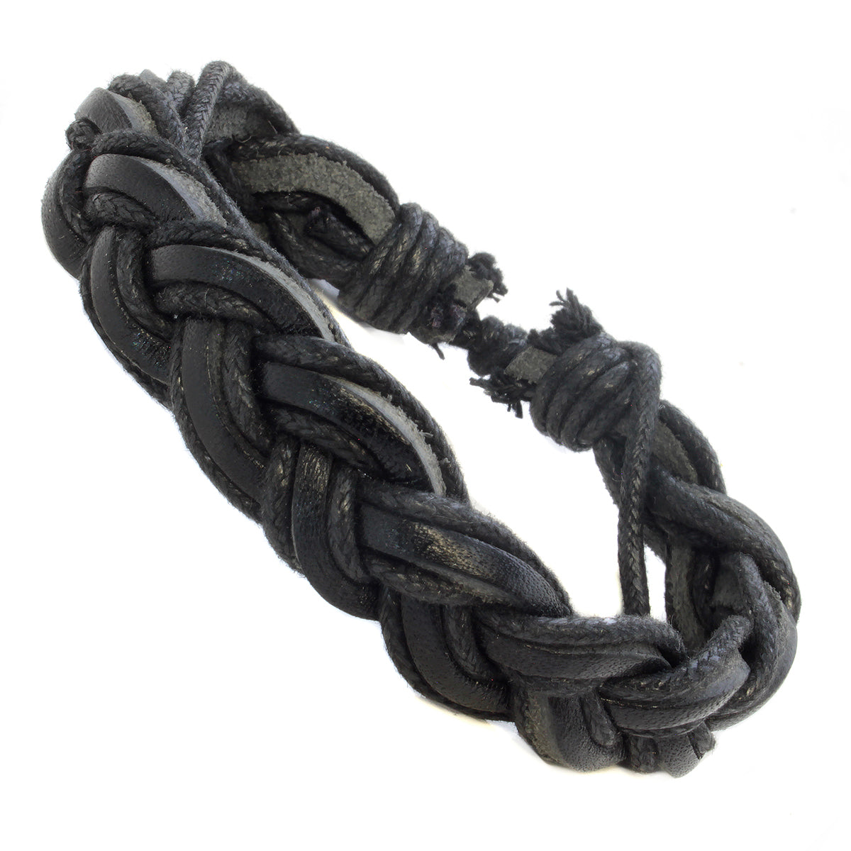 WBL7 - Whirlybird Chunky Black Braided Lifestyle Bracelet