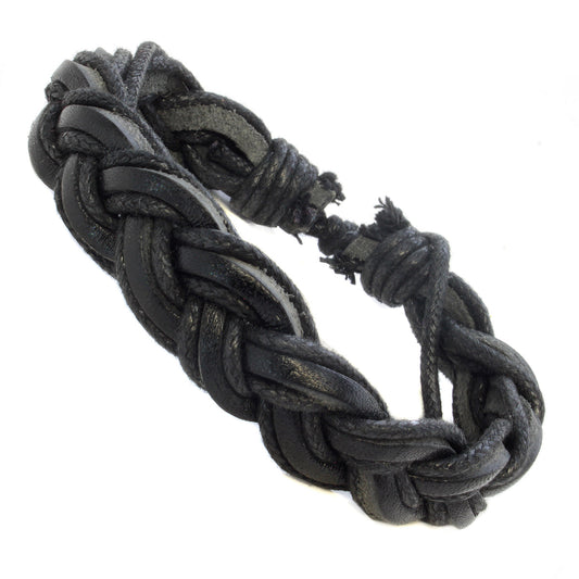 Whirlybird Chunky Black Braided Lifestyle Bracelet
