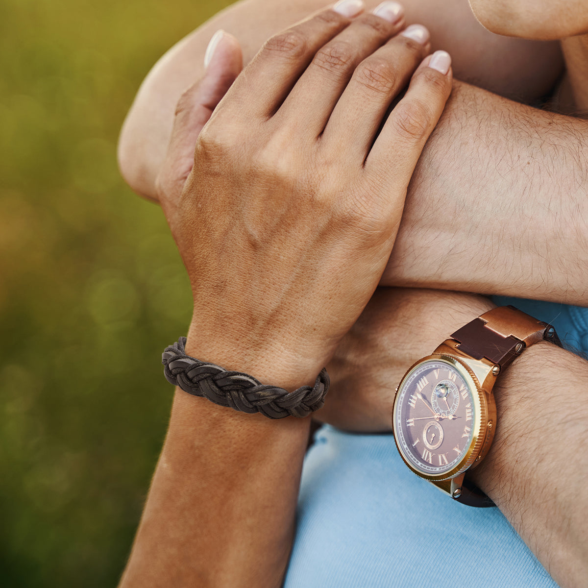 Whirlybird Chunky Black Braided Lifestyle Bracelet