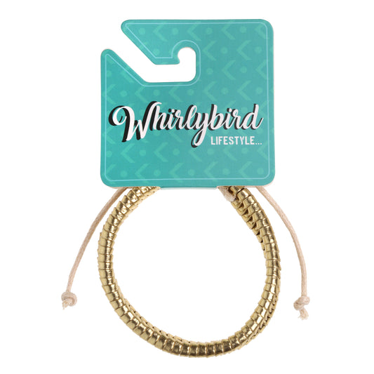 WBL13 - Whirlybird Shiny Gold Fish Braid Lifestyle Bracelet