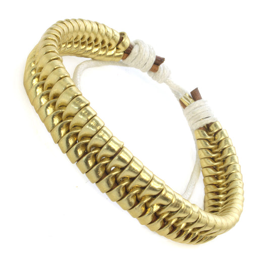 WBL13 - Whirlybird Shiny Gold Fish Braid Lifestyle Bracelet