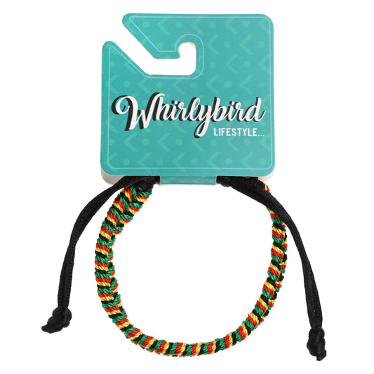 WBL15 - Whirlybird Red, Yellow And Green Weaved Lifestyle Bracelet