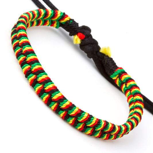 WBL15 - Whirlybird Red, Yellow And Green Weaved Lifestyle Bracelet