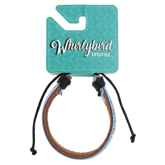 WBL19 - Whirlybird Bronze And Gold Patterned Leather Lifestyle Bracelet