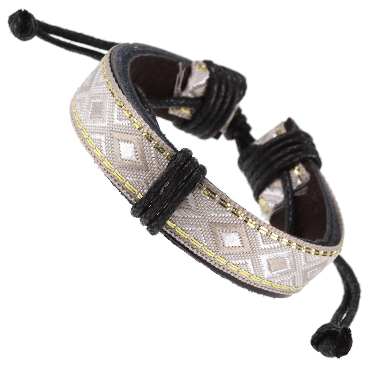 Whirlybird Bronze And Gold Patterned Leather Lifestyle Bracelet