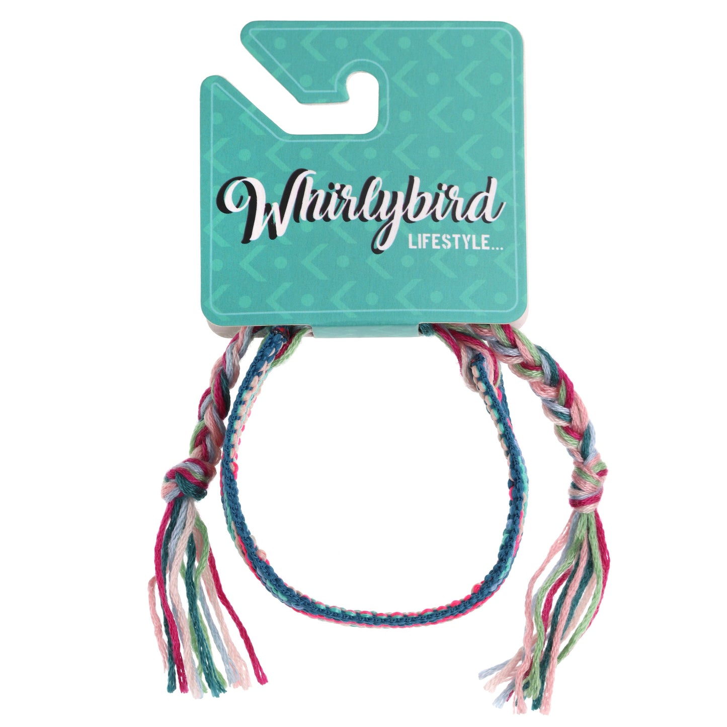 WBL23 - Whirlybird Multicoloured Blue And Pink Patterned Cotton Lifestyle Bracelet