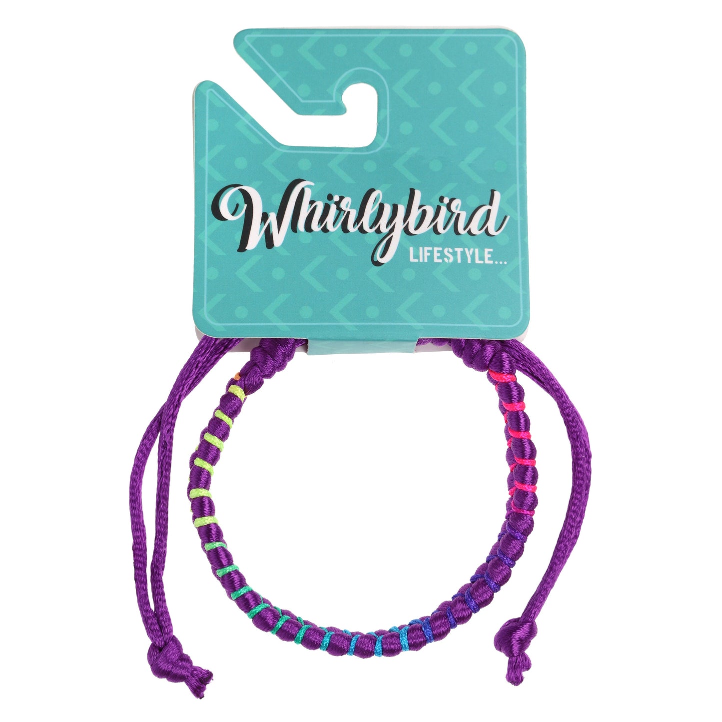 WBL25 - Whirlybird Purple And Neon Ombre Braided Lifestyle Bracelet