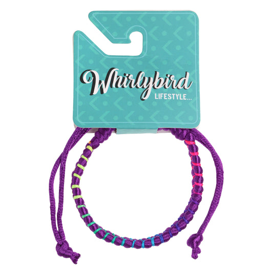 WBL25 - Whirlybird Purple And Neon Ombre Braided Lifestyle Bracelet