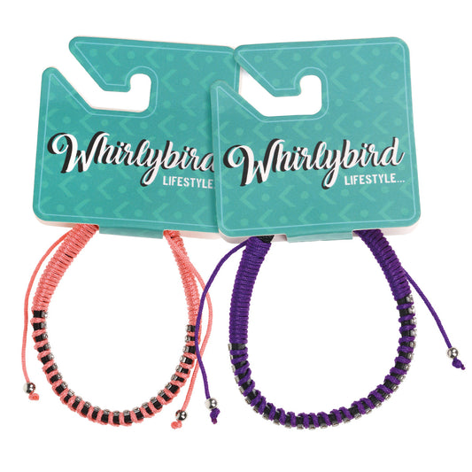 Whirlybird Baby Pink Or Purple Diamante Lifestyle Bracelet