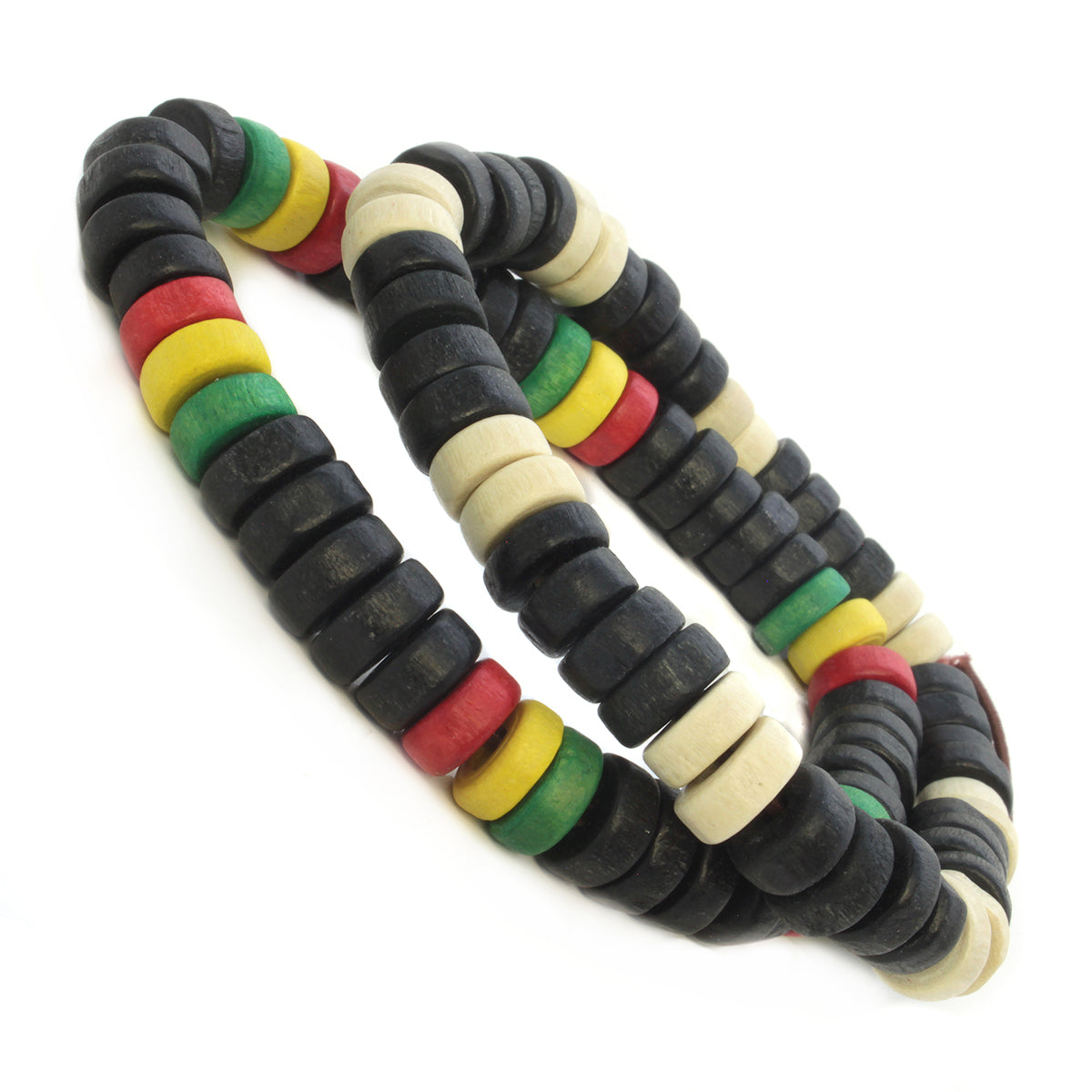 Whirlybird Black And Multicoloured Wooden Beaded Lifestyle Bracelets