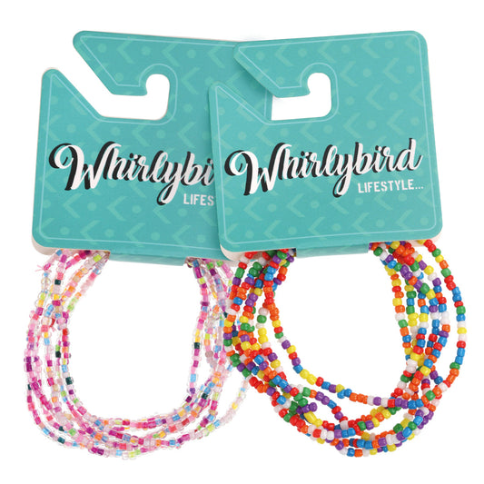 Whirlybird Lifestyle Multicoloured Beaded Bracelet OR A Multicoloured Beaded Bracelet With A Clear Coating