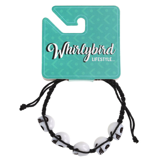 WBL35 - Whirlybird Black Or White Skull Lifestyle Bracelet