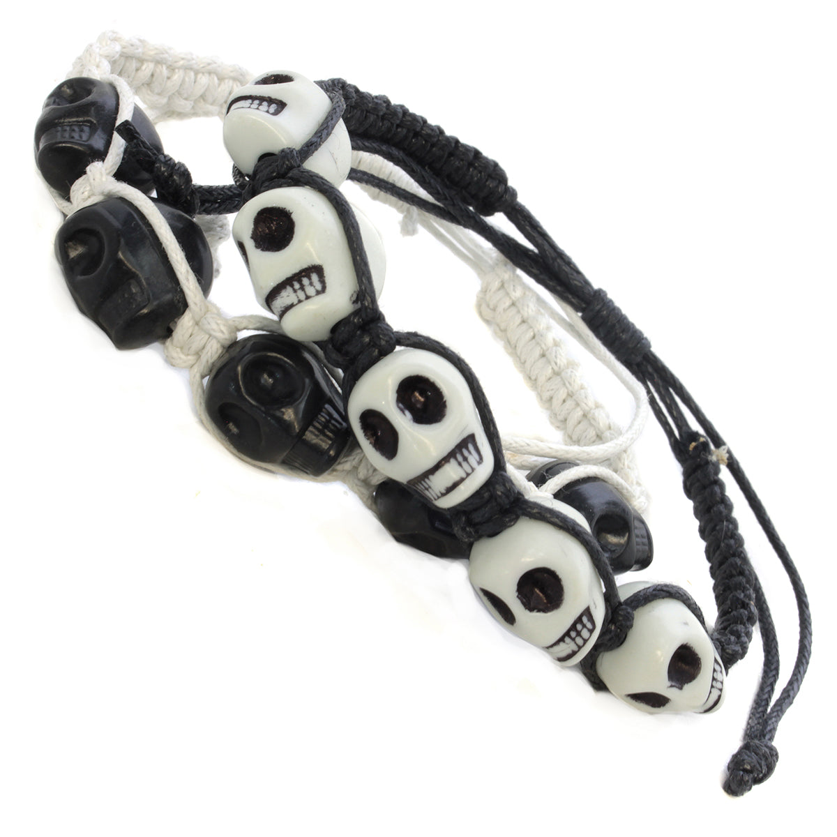 WBL35 - Whirlybird Black Or White Skull Lifestyle Bracelet