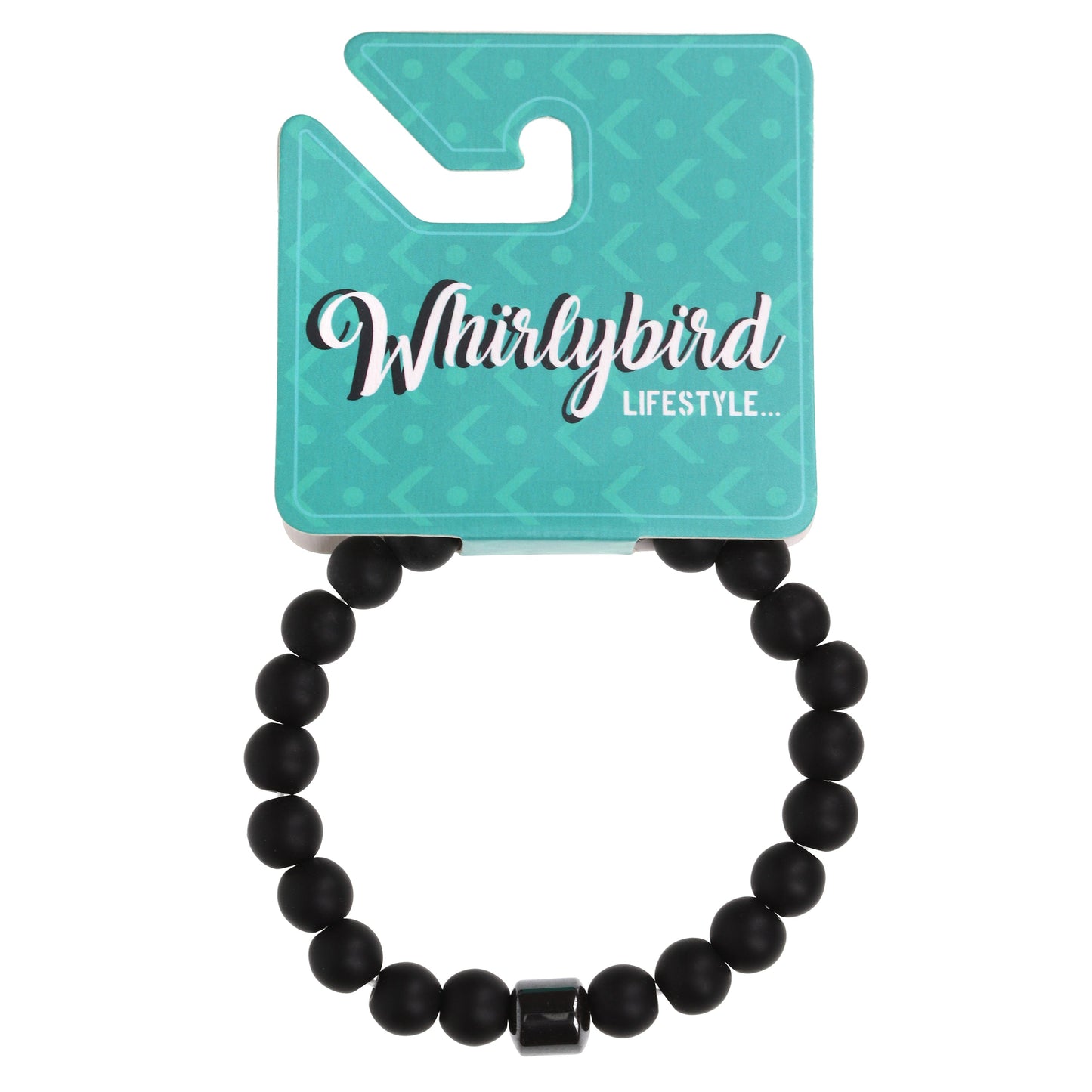 WBL39 - Whirlybird Black Sphere Beaded Lifestyle Bracelet