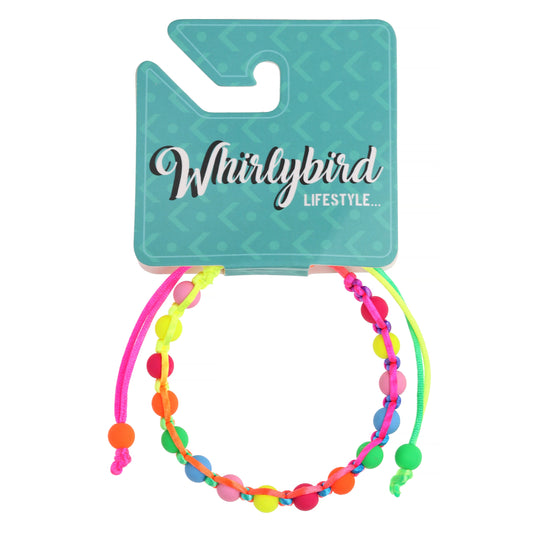 WBL62 - Whirlybird Multicoloured Neon Beaded Lifestyle Bracelet