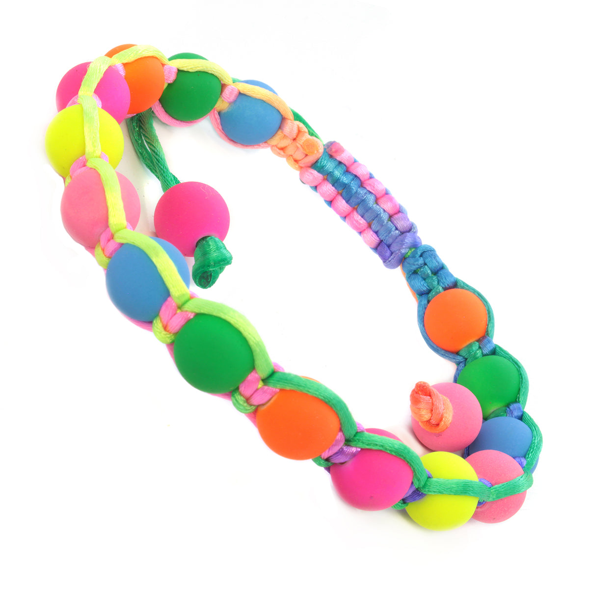 WBL62 - Whirlybird Multicoloured Neon Beaded Lifestyle Bracelet