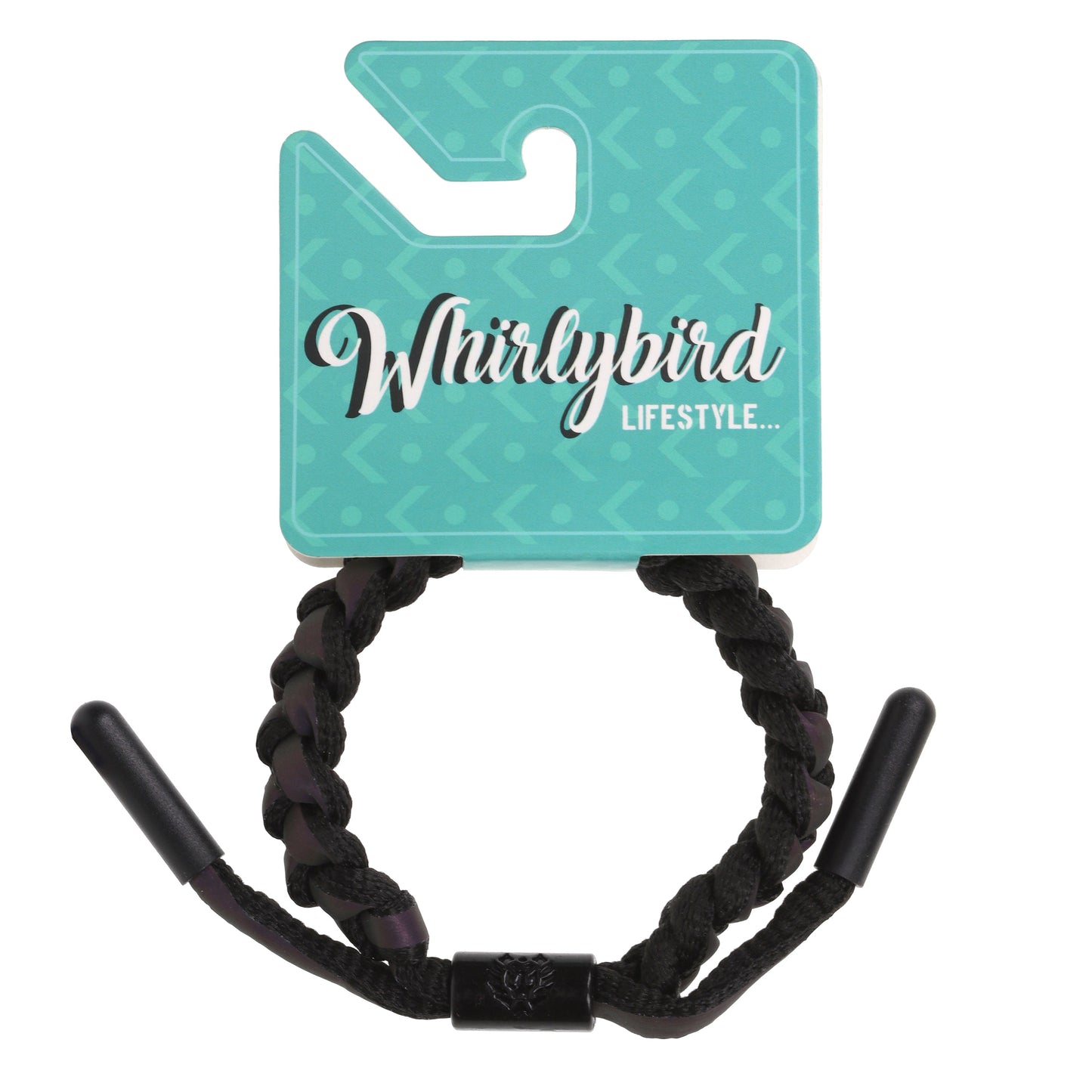 WBL68 - Whirlybird Black Cotton Braided Lifestyle Bracelet