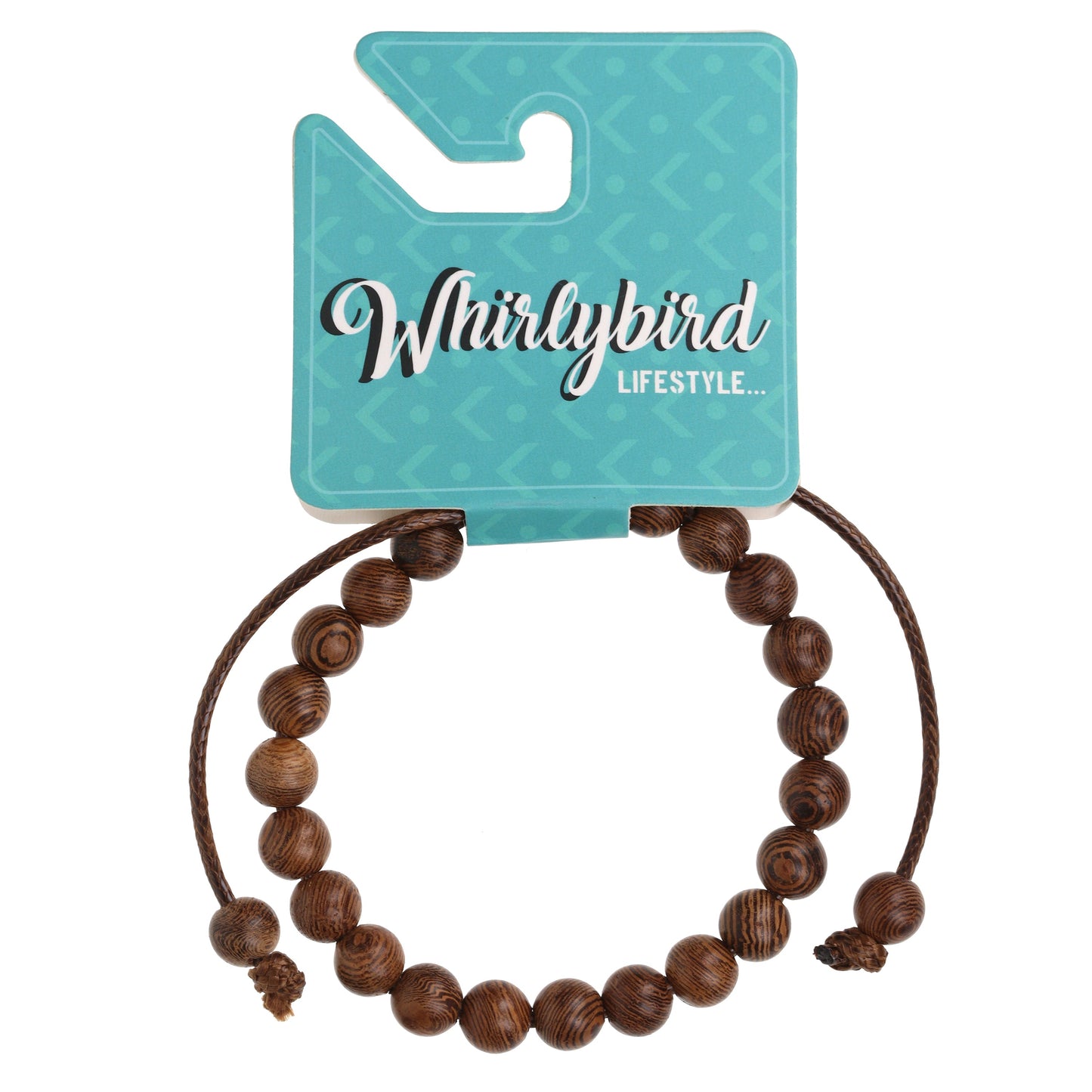 Whirlybird Brown Wooden Beaded Lifstyle Bracelet