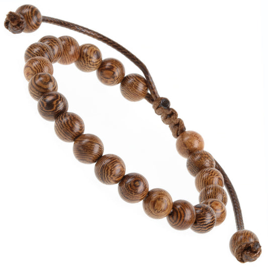 WBL72 - Whirlybird Brown Wooden Beaded Lifstyle Bracelet