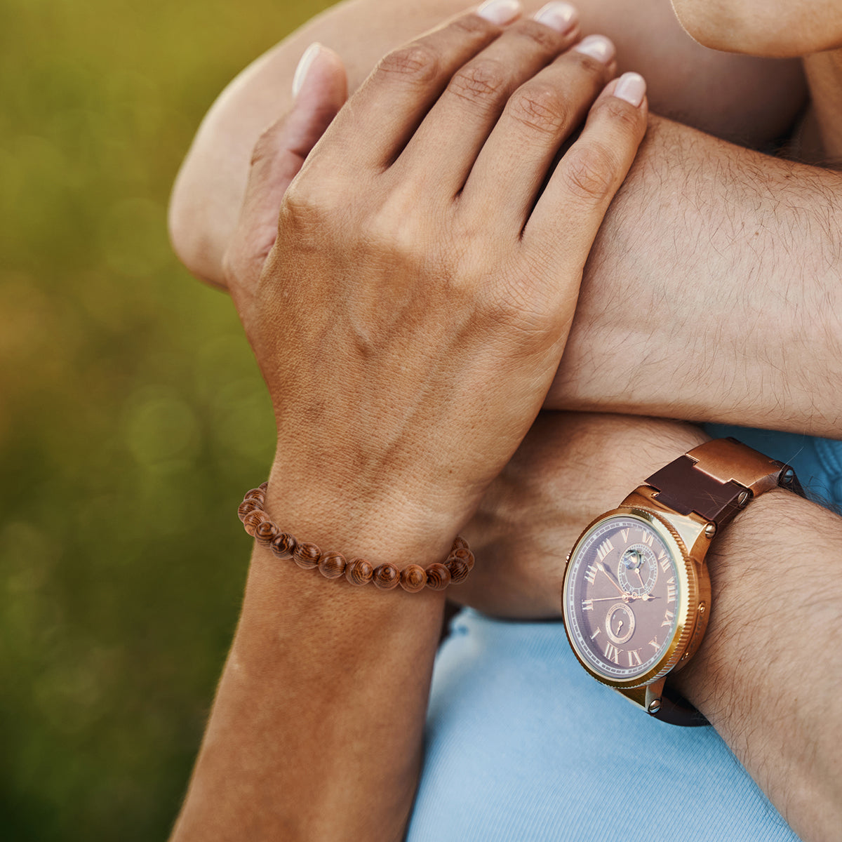 Whirlybird Brown Wooden Beaded Lifstyle Bracelet