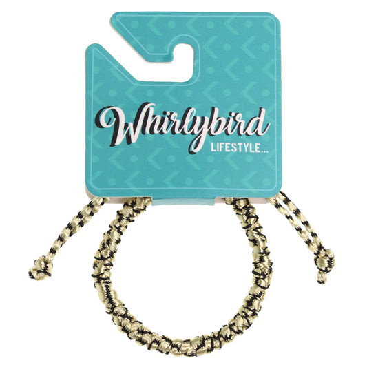 WBL73 - Whirlybird Cream And Black Knotted Lifestyle Bracelet