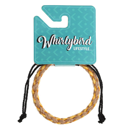 Whirlybird Yellow And Sand Braided Lifestyle Bracelet