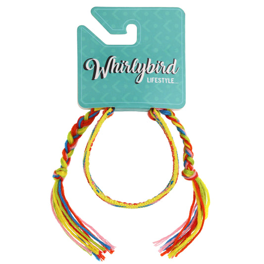 WBL75 - Whirlybird Red, Yellow, Pink And Blue Braided Lifestyle Bracelet