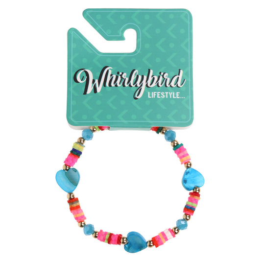 WBL76 - Whirlybird Multicoloured Lifestyle Bracelet With Various Shaped Beads
