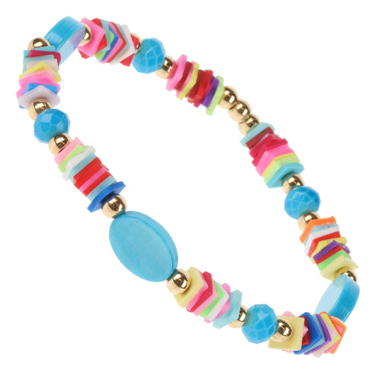 WBL76 - Whirlybird Multicoloured Lifestyle Bracelet With Various Shaped Beads