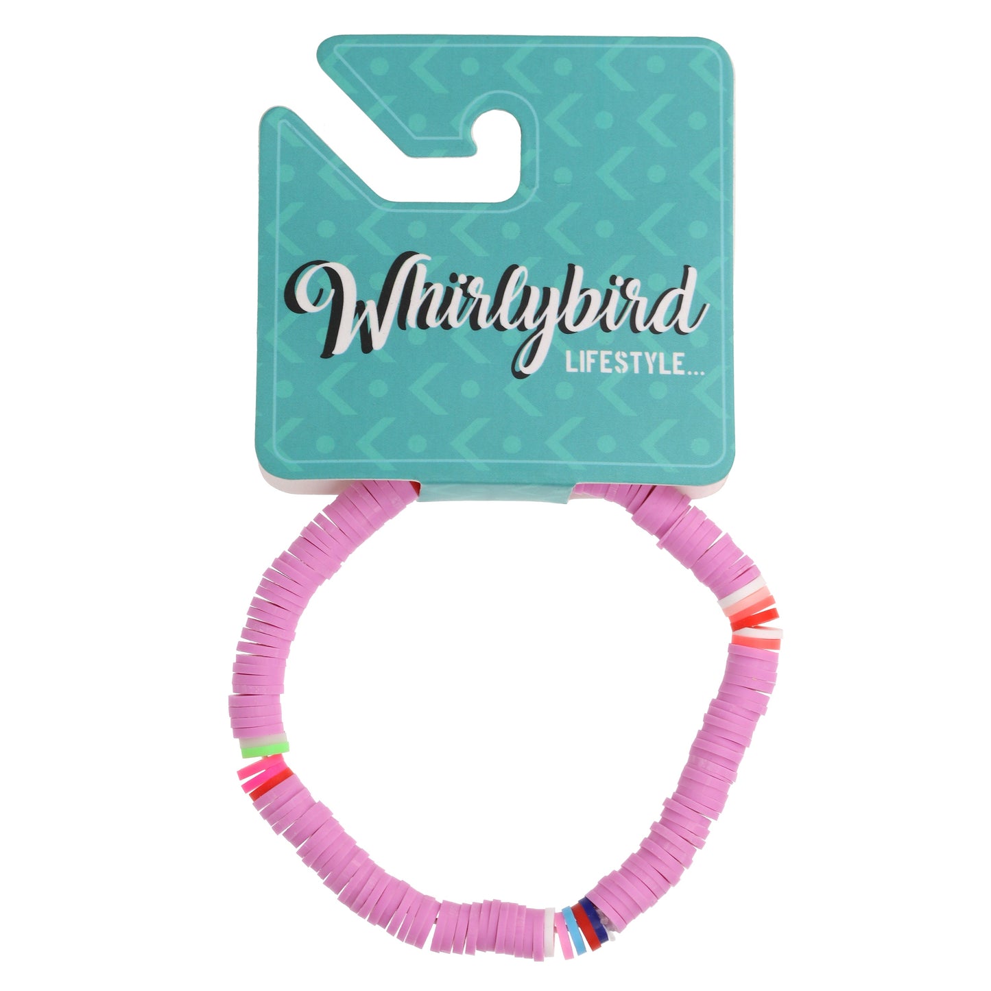 WBL86 - Whirlybird Lilac And Multicoloured Beaded Lifestyle Bracelet