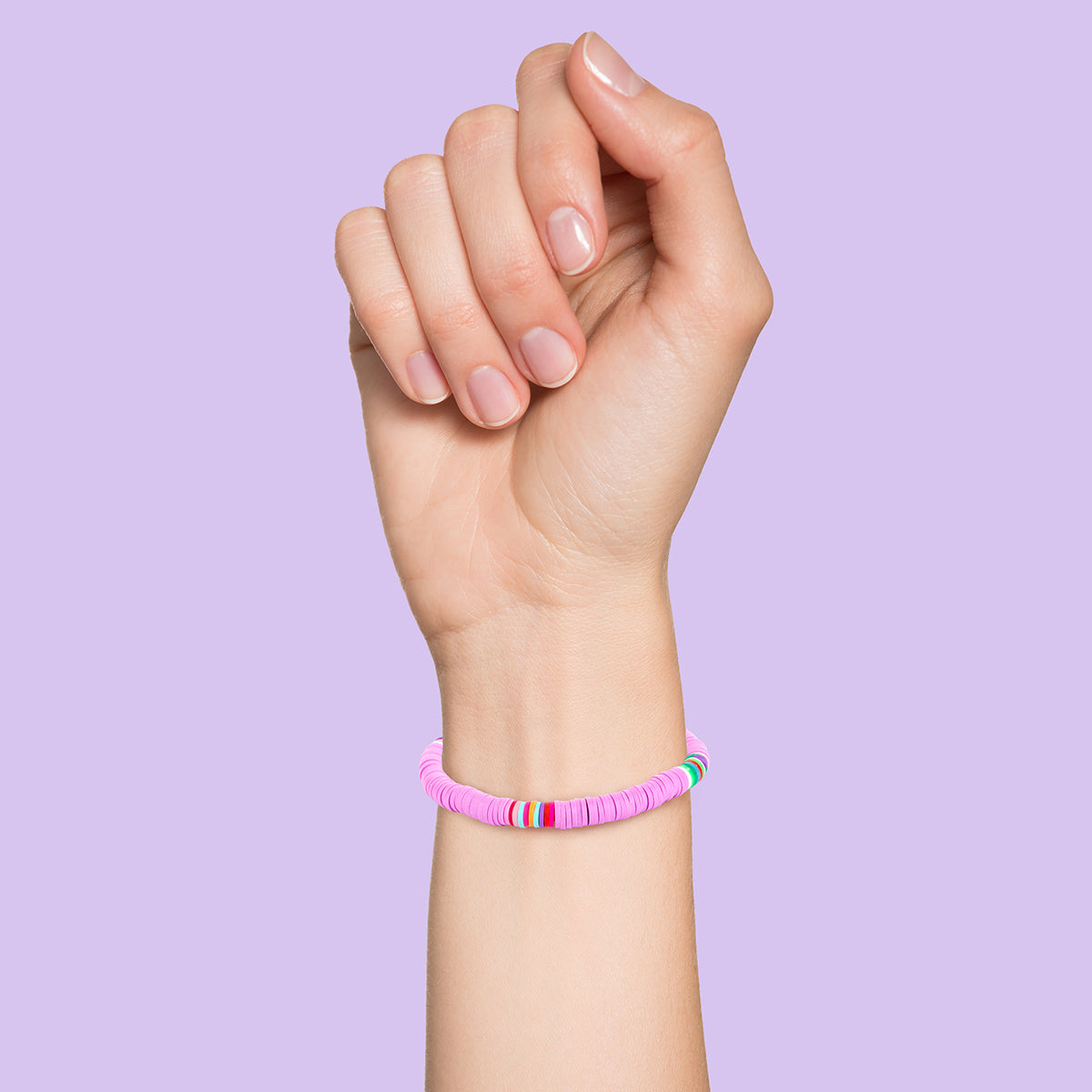 WBL86 - Whirlybird Lilac And Multicoloured Beaded Lifestyle Bracelet