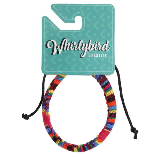 Whirlybird Vibrant Multicoloured Striped Cotton Lifestyle Bracelet