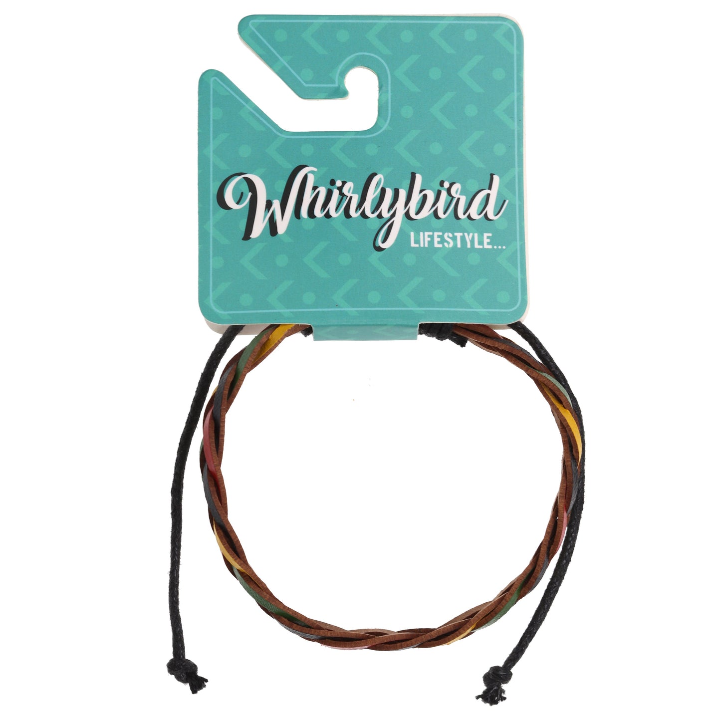 Whirlybird Black, Red, Yellow And Green Braided Lifestyle Bracelet