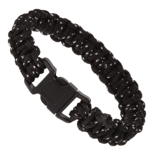 Whirlybird Black Chunky Lifestyle Bracelet With White Spots And A Black Release Buckle Fastening