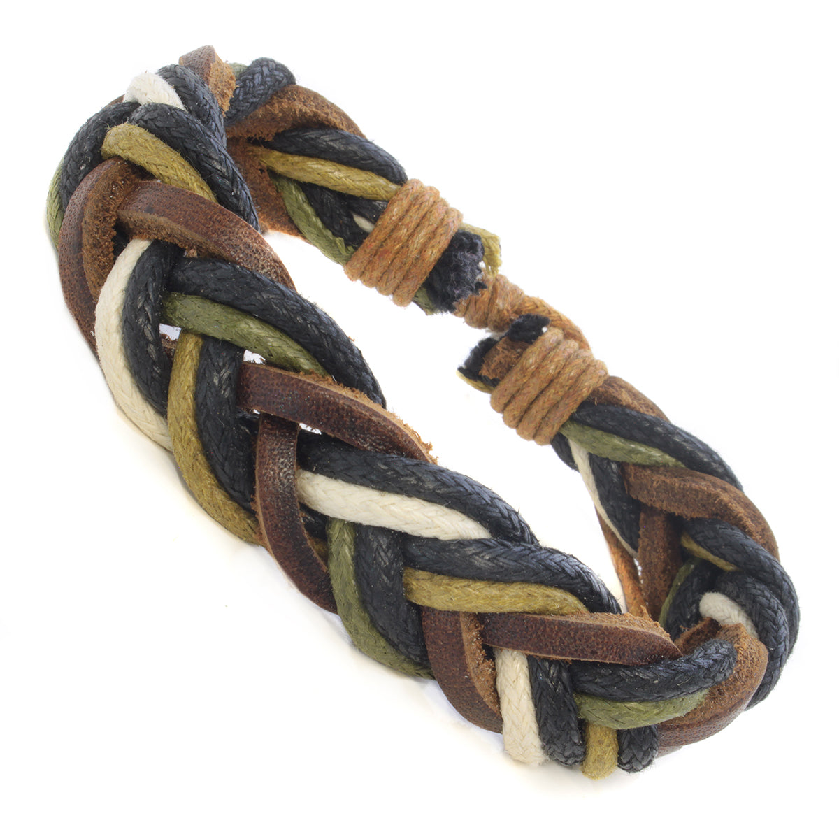 Whirlybird Chunky Dark Multicoloured Braided Lifestyle Bracelet