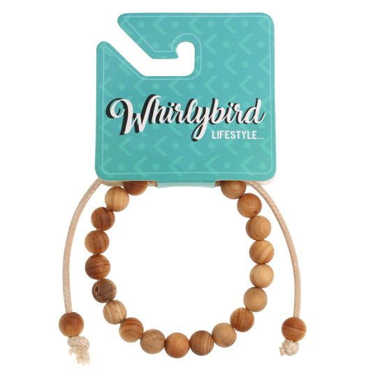 WBL105 - Whirlybird Light Brown Wooden Beaded Lifestyle Bracelet
