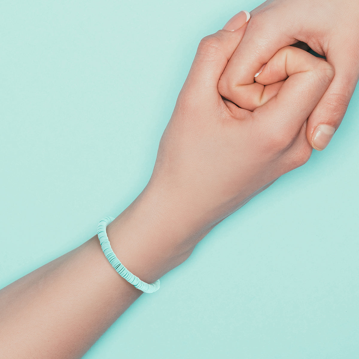 WBL108 - Whirlybird Aqua Beaded lifestyle Bracelet